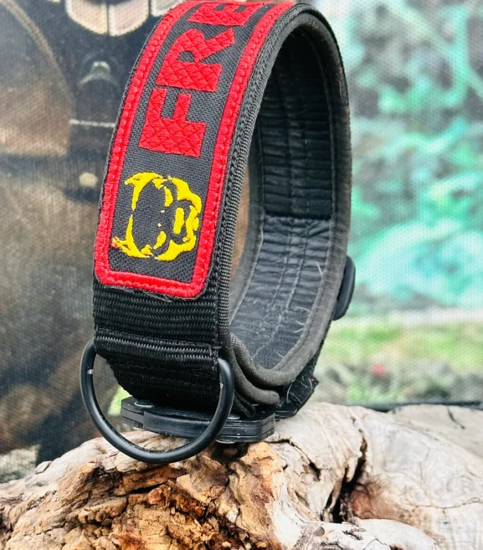 Handmade Buffalo Leather Dog Collar: Custom Engraved Name Collar