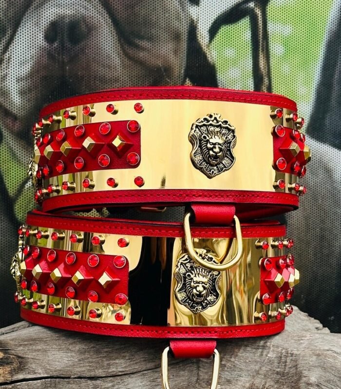 Handmade Leather Dog Collar: Custom Engraved Name Plate